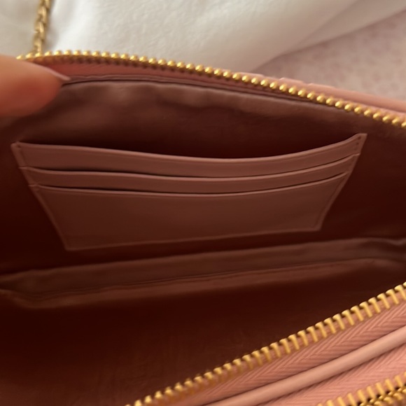 Miu Miu Jewelled Logo Matelasse Crossbody Pink Bag - Picture 8 of 13